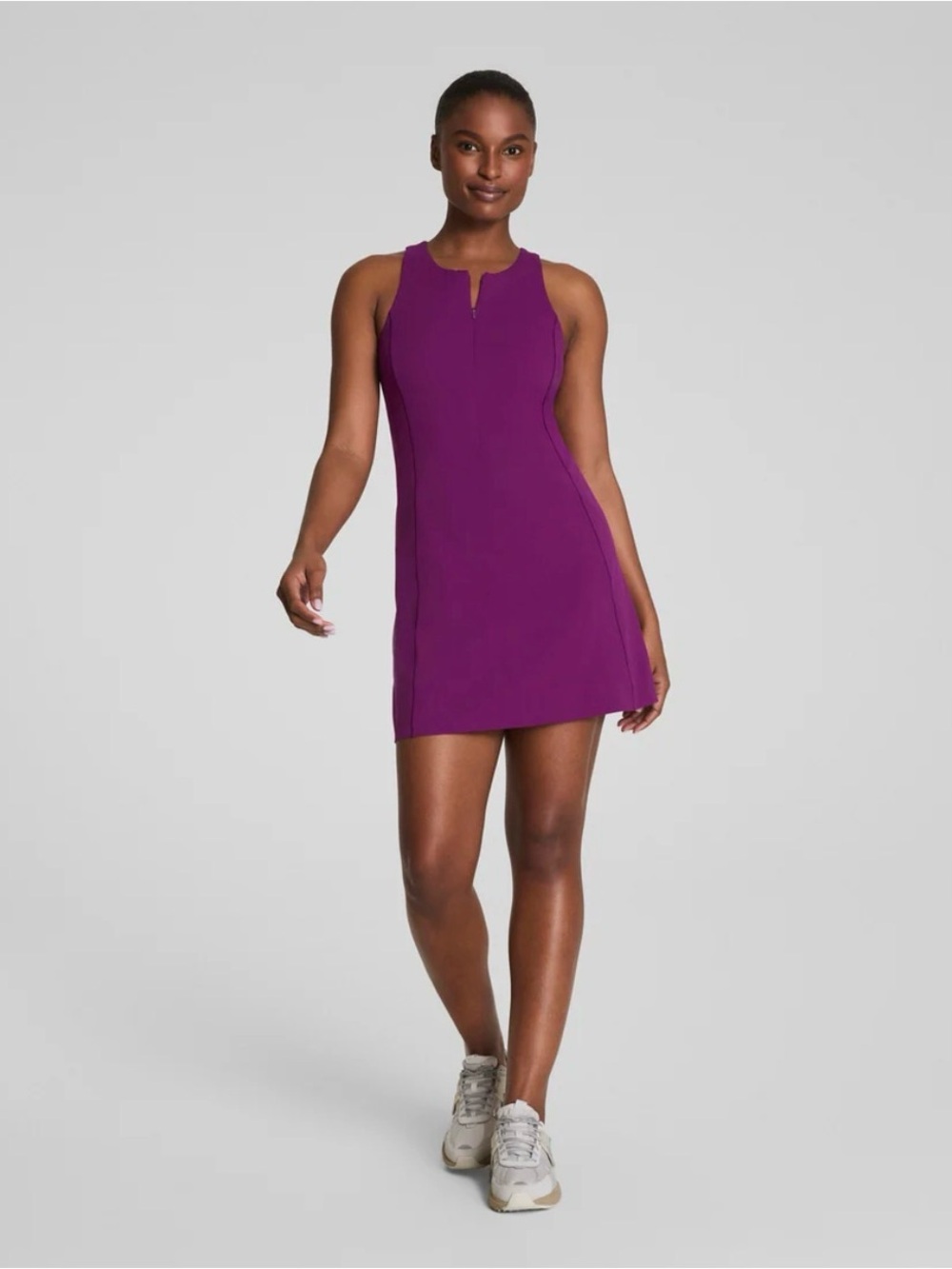 Spanx Get Moving Front Zip Fuchsia Athletic Dress NWOT
